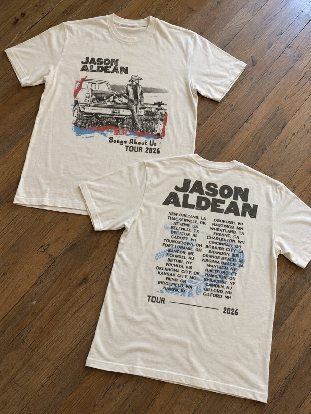 Jason Aldean Songs About Us 2026 Tour Truck Tee Two Sided T-Shirt
